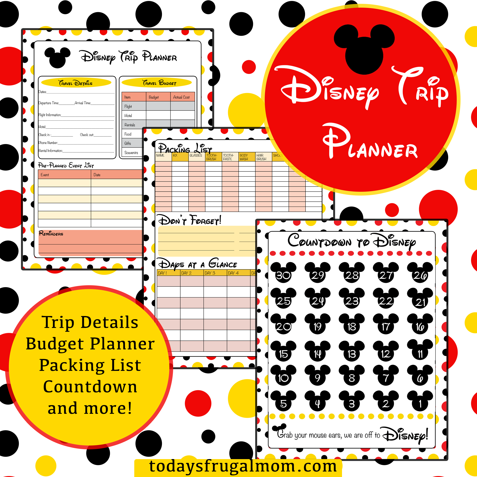 Disney Planning Printables 2024 Free