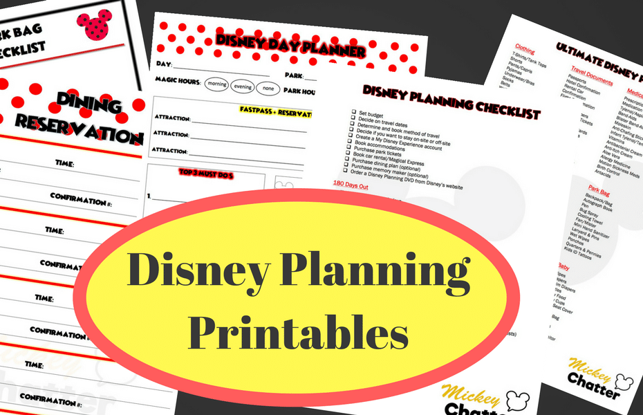 Disney Planning Printables Mickey Chatter
