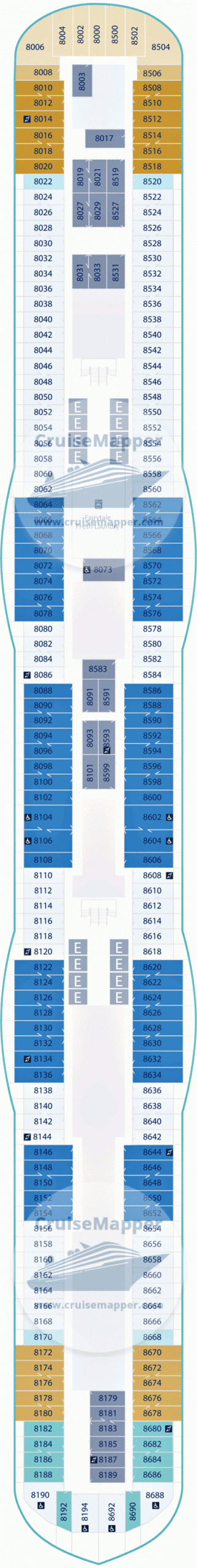 Disney Wish Deck 8 Plan CruiseMapper