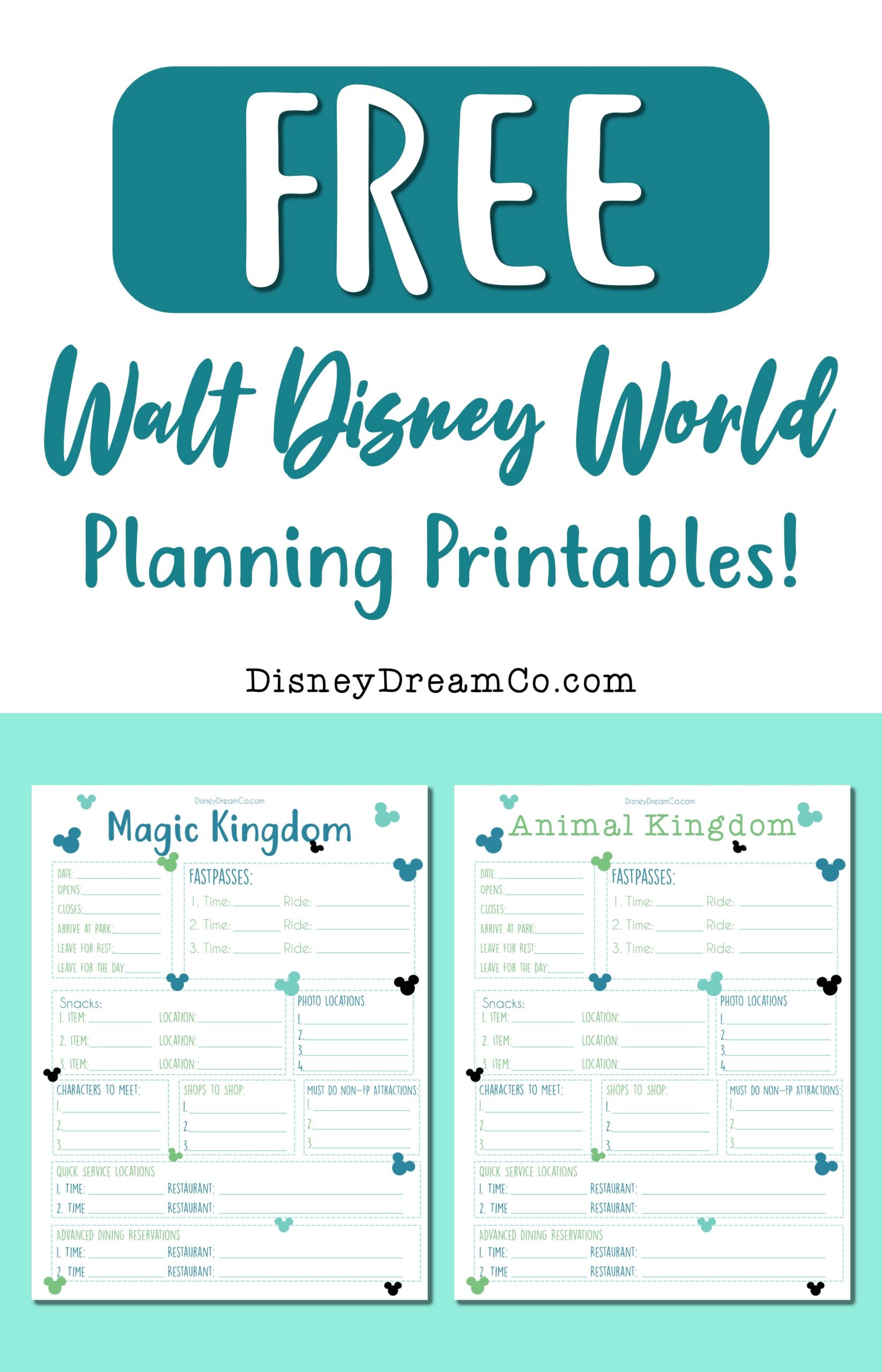 Disney World Free Planning Printables Disney World Planner Artofit