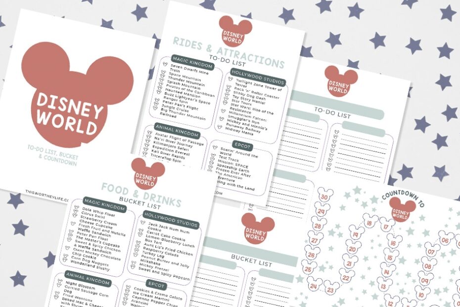 Disney World Planning Printables