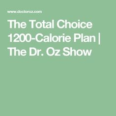 Dr Oz 2 Week Diet Plan Printable