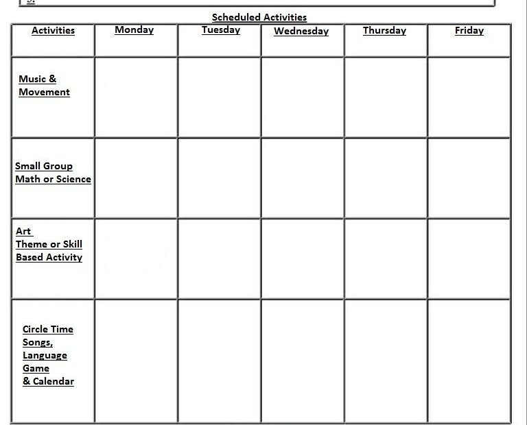 Early Childhood Free Printable Preschool Lesson Plans Printable