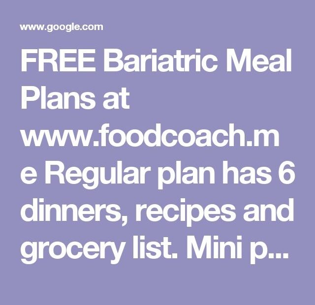 Free Bariatric Meal Plans Printable Printable Calendars AT A GLANCE