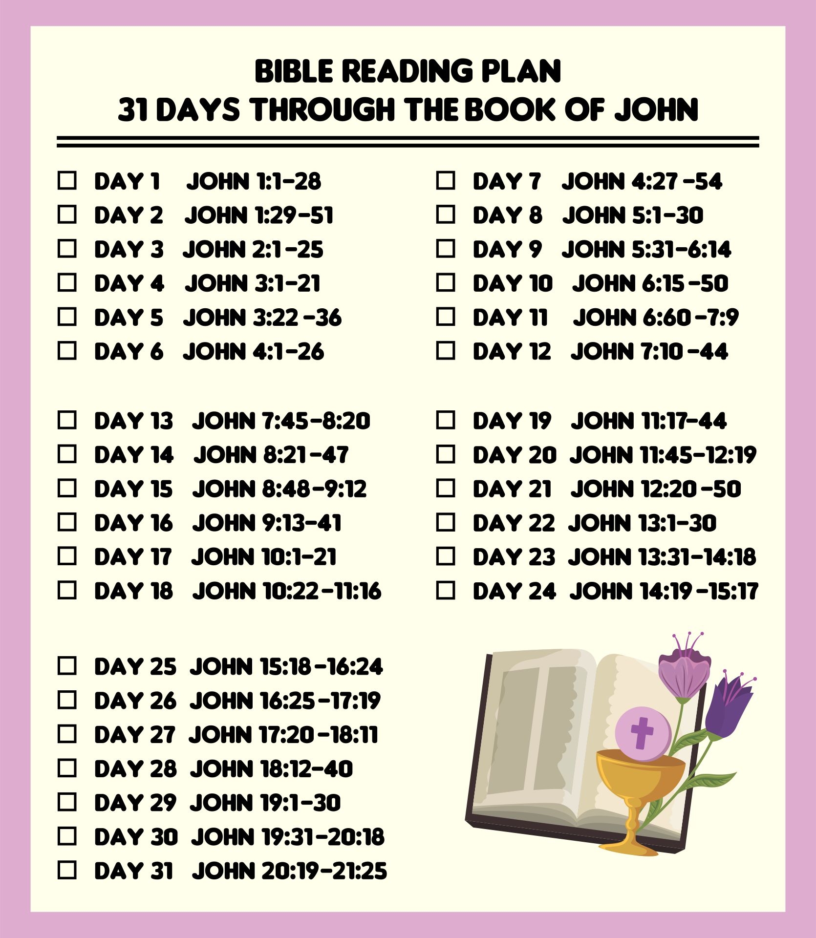 Free Bible Reading Plans Printable Printable Templates Free Schedule 