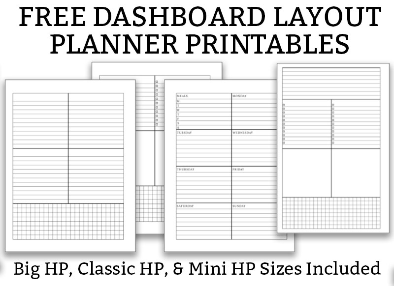 Free Dashboard Layout Planner Printables Free Weekly Planner Pages