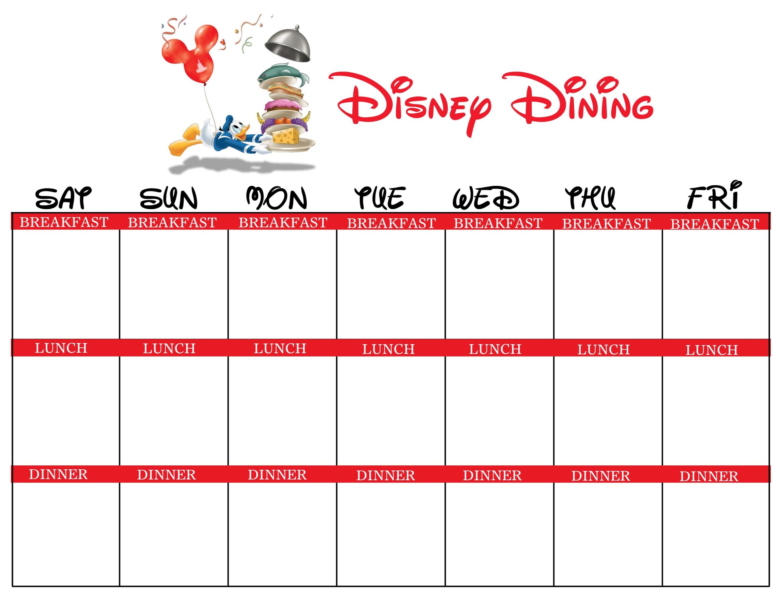 Free Disney Planning Printables Printable Yearly Calendar