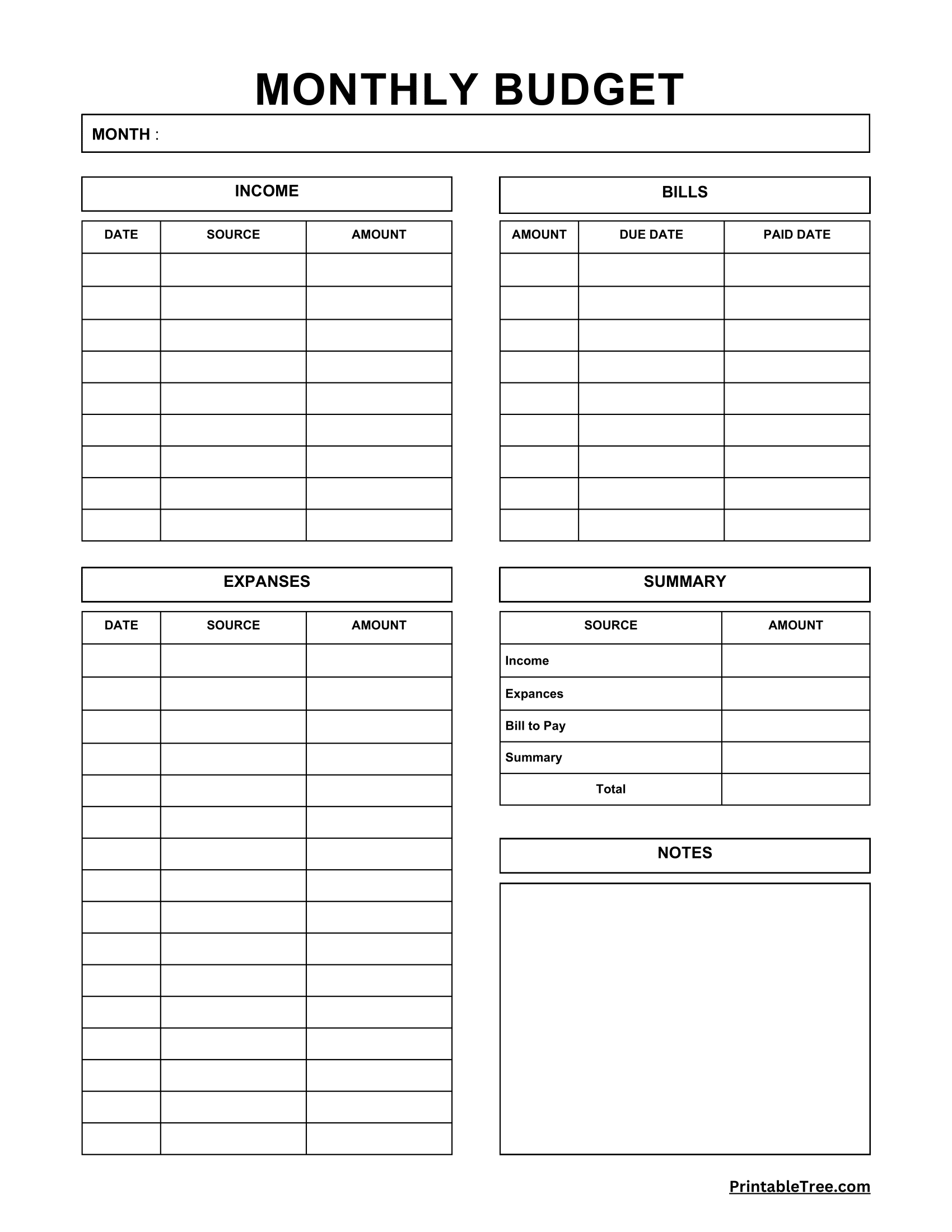 Free Download Printable Monthly Budget Planner PDF 49 OFF
