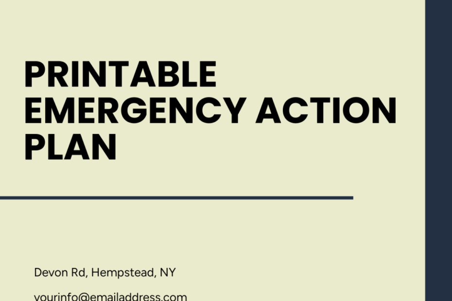 Free Emergency Plan Templates Editable And Printable