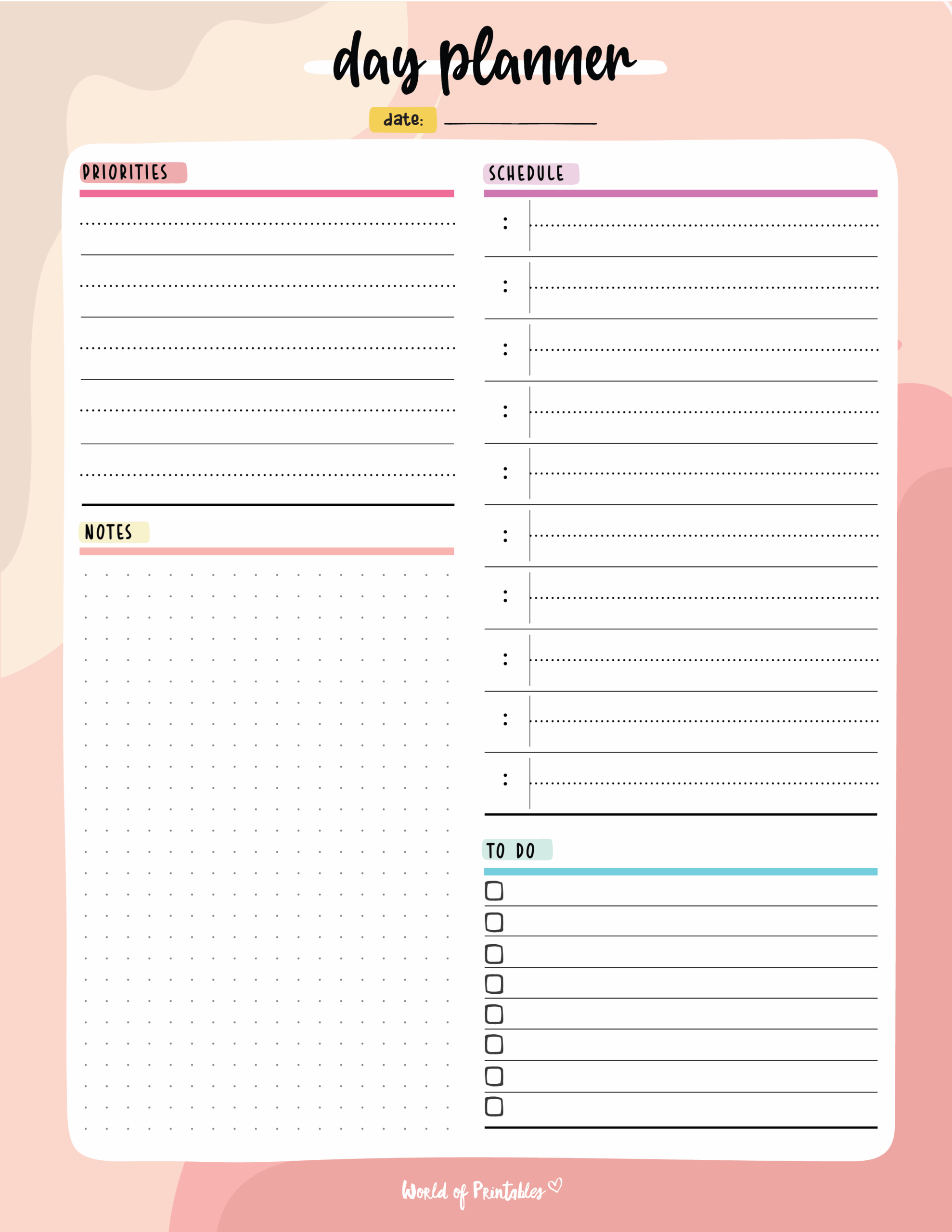 Free Free Printable Daily Planner Pdf Download Free Free Printable 