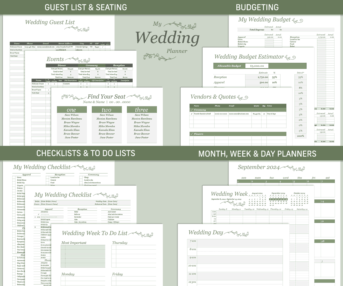 Free Free Printable Wedding Planner Worksheet Download Free Free 