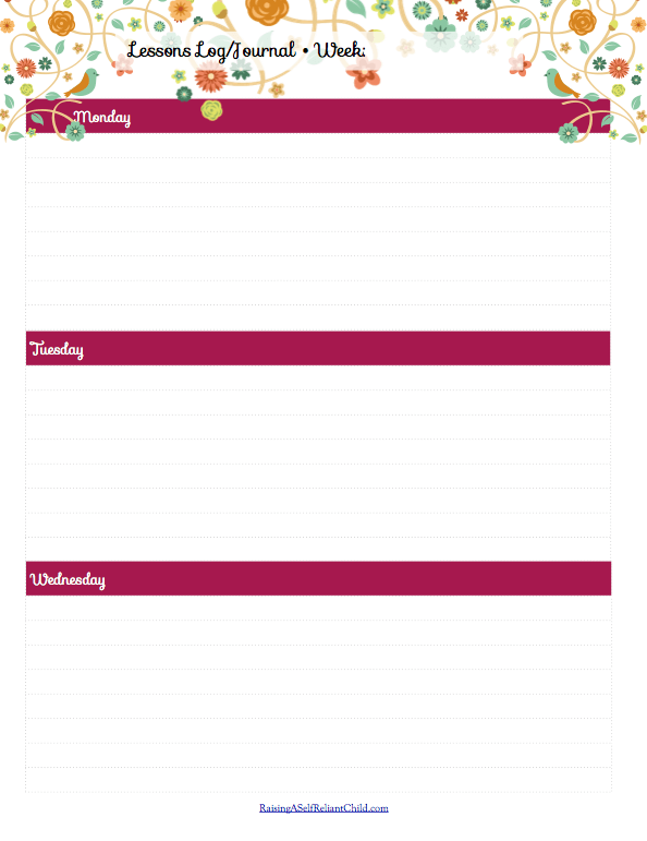 Free Homeschool Planning Pages Printables Gift