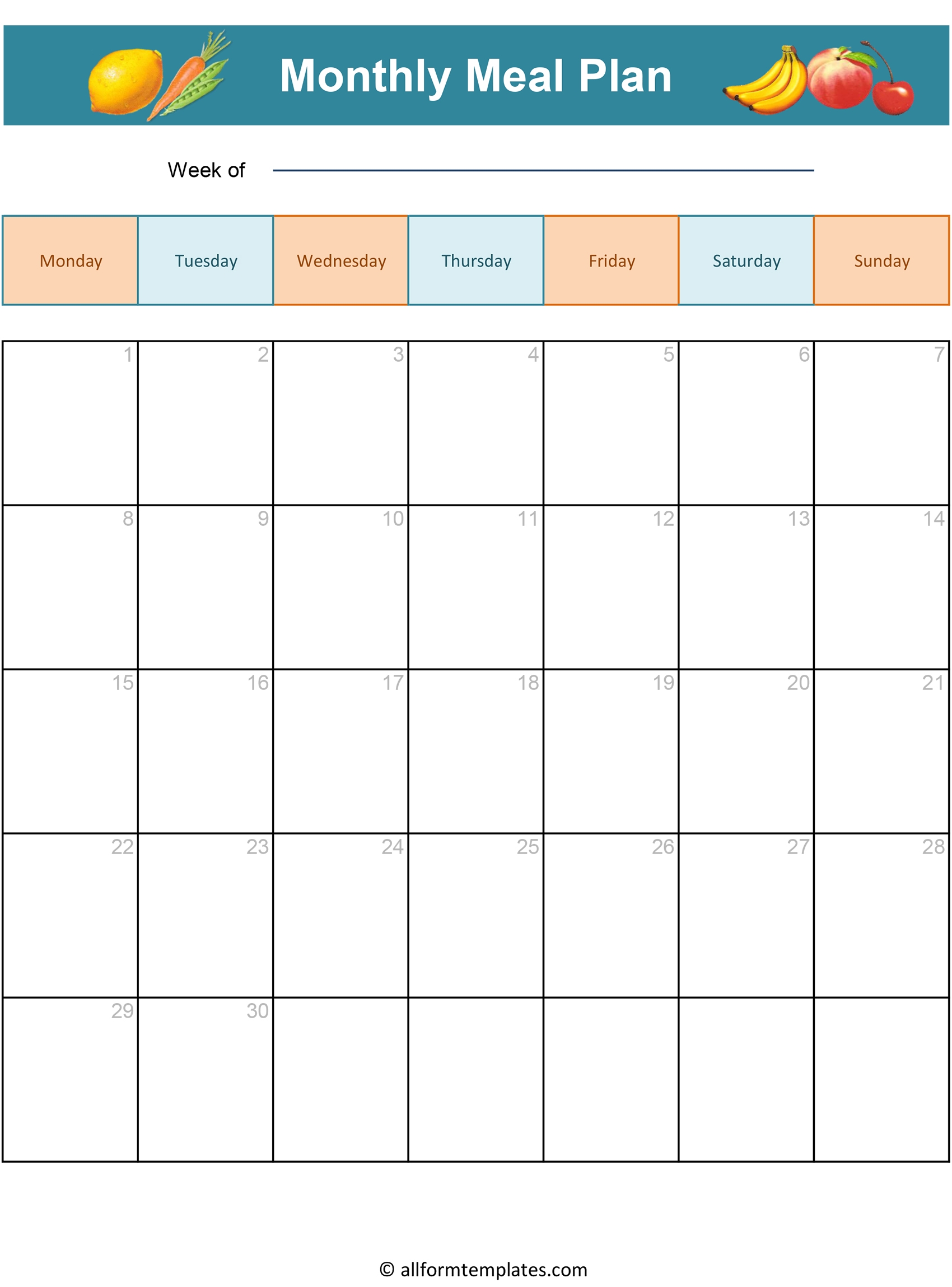 Free Meal Planning Calendar Linzy Phaidra