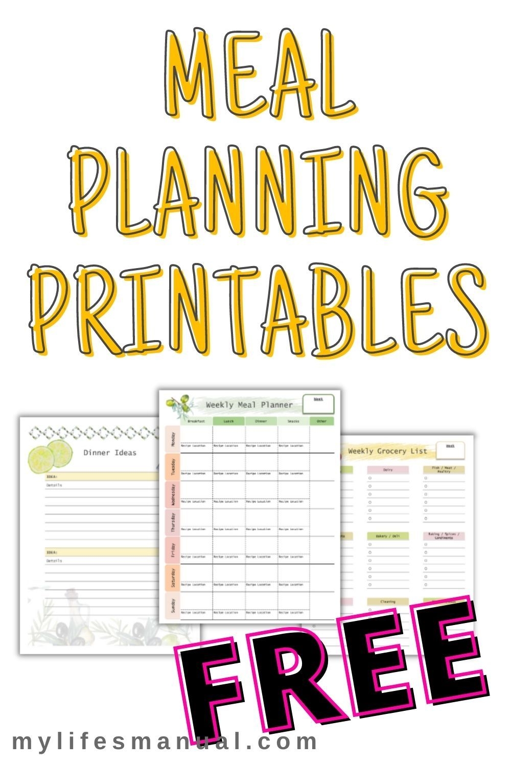 Free Meal Planning Printables Artofit