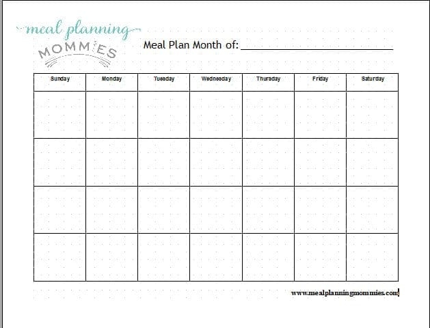 Free Meal Planning Printables