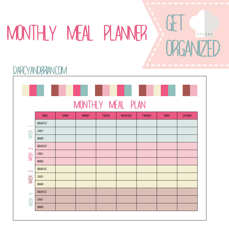 Free Monthly Meal Plan Printable Free Printables Hub