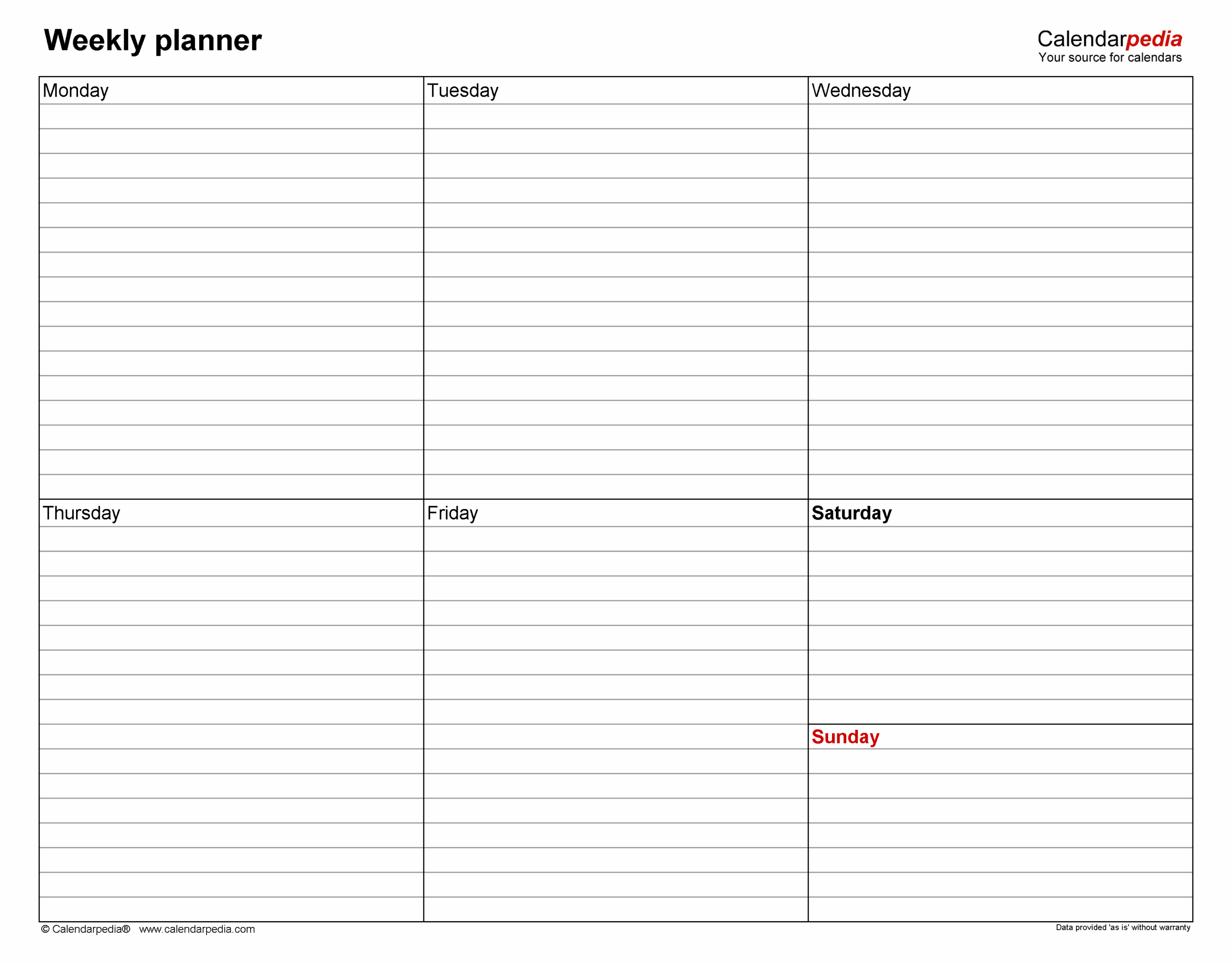 Free Pdf Printable Weekly Planner Free Printable Week Vrogue co
