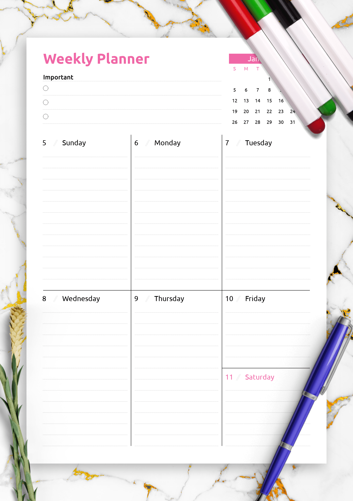 Free Planner Printables Free Planner Printables