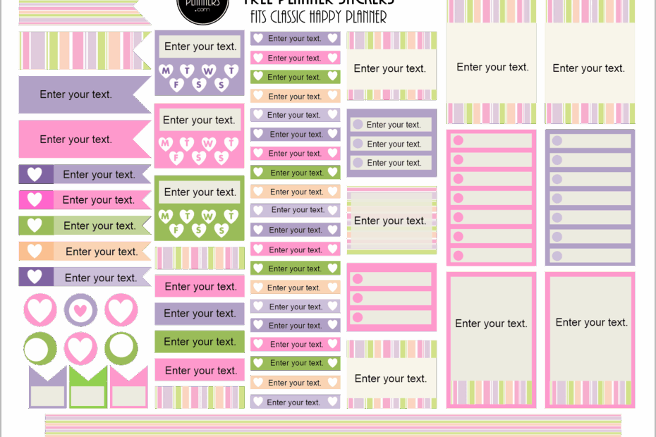 Free Planner Sticker Template Printable Templates