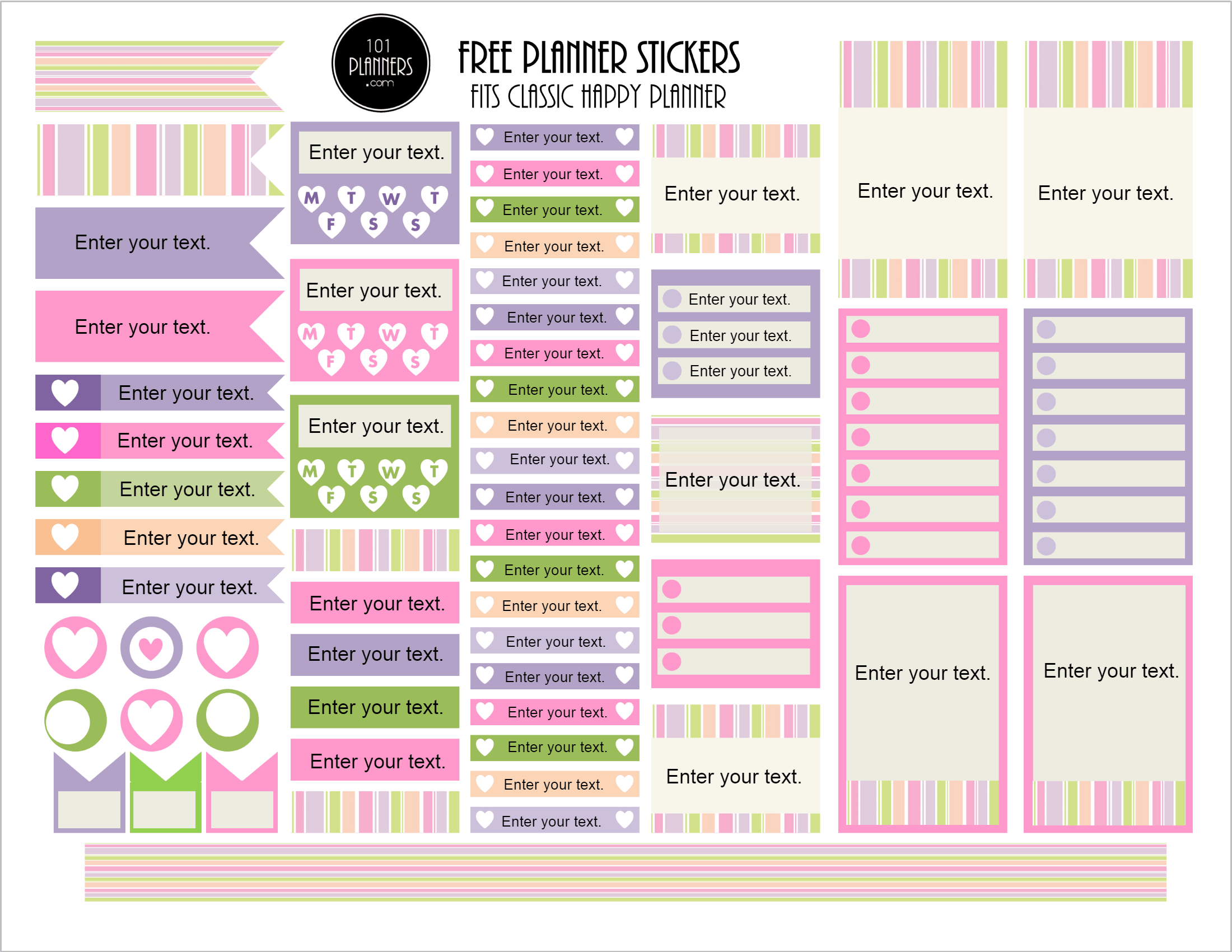 Free Planner Sticker Template Printable Templates