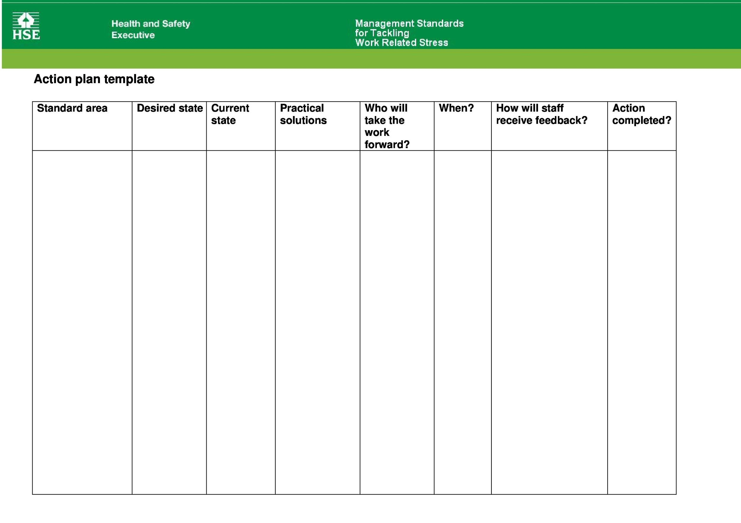 Free Printable Action Plan Template