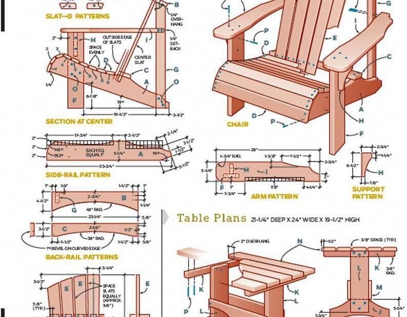 Free Printable Adirondack Rocking Chairs Plans