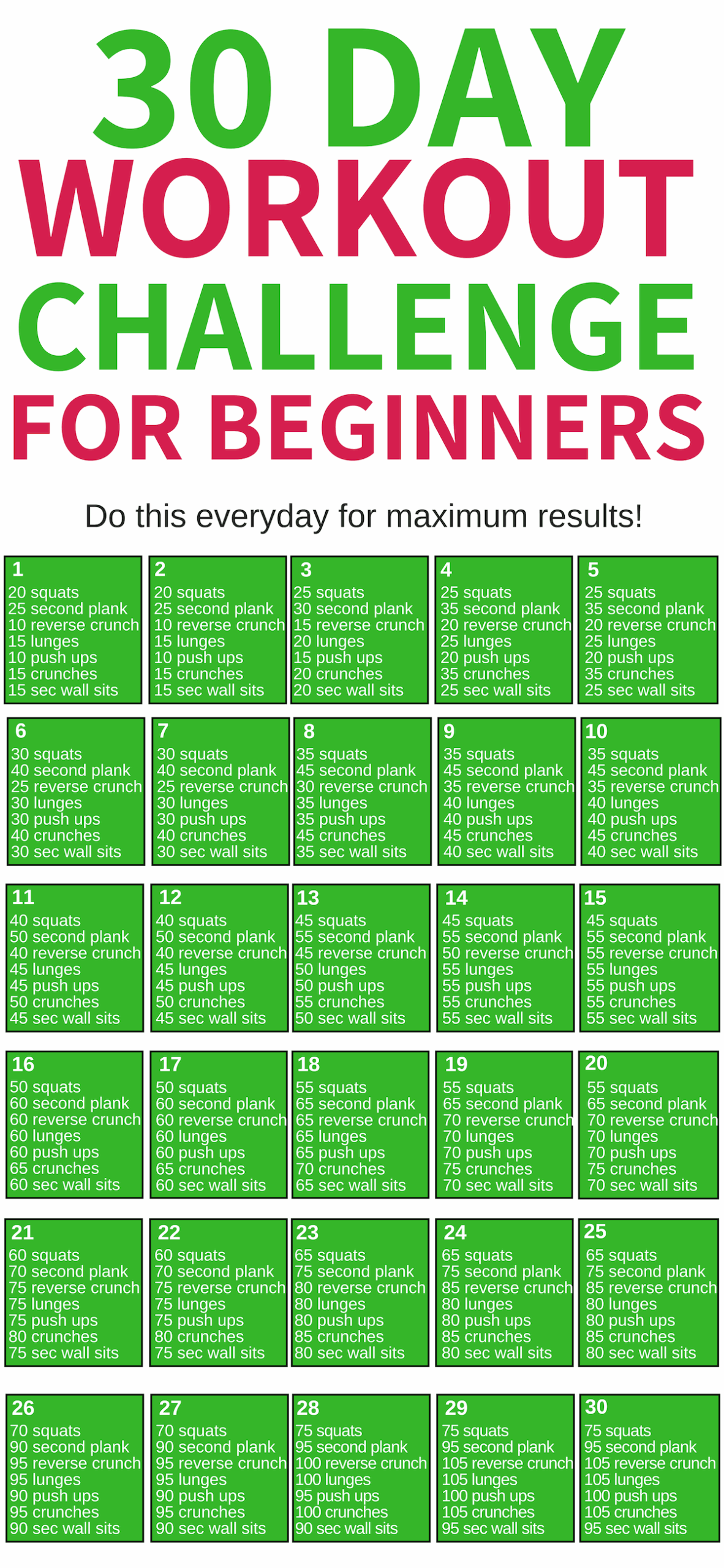 Free Printable Beginners Workout Nakesha C Robertson