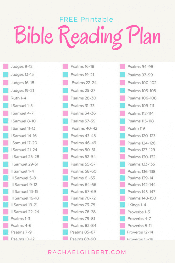 Free Printable Bible Reading Plan For 2024