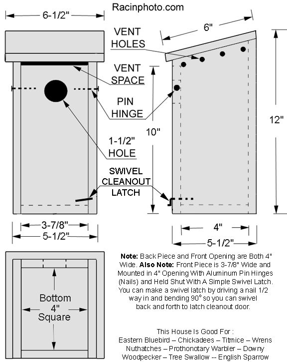 Free Printable Bluebird House Plans Printable Yearly Calendar