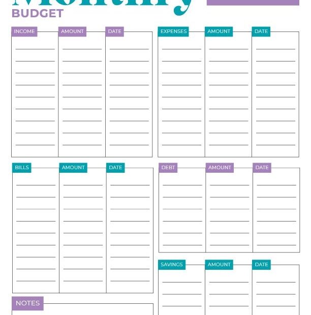 FREE Printable Budget Planner 2024 7 Page Workbook Budget Planner