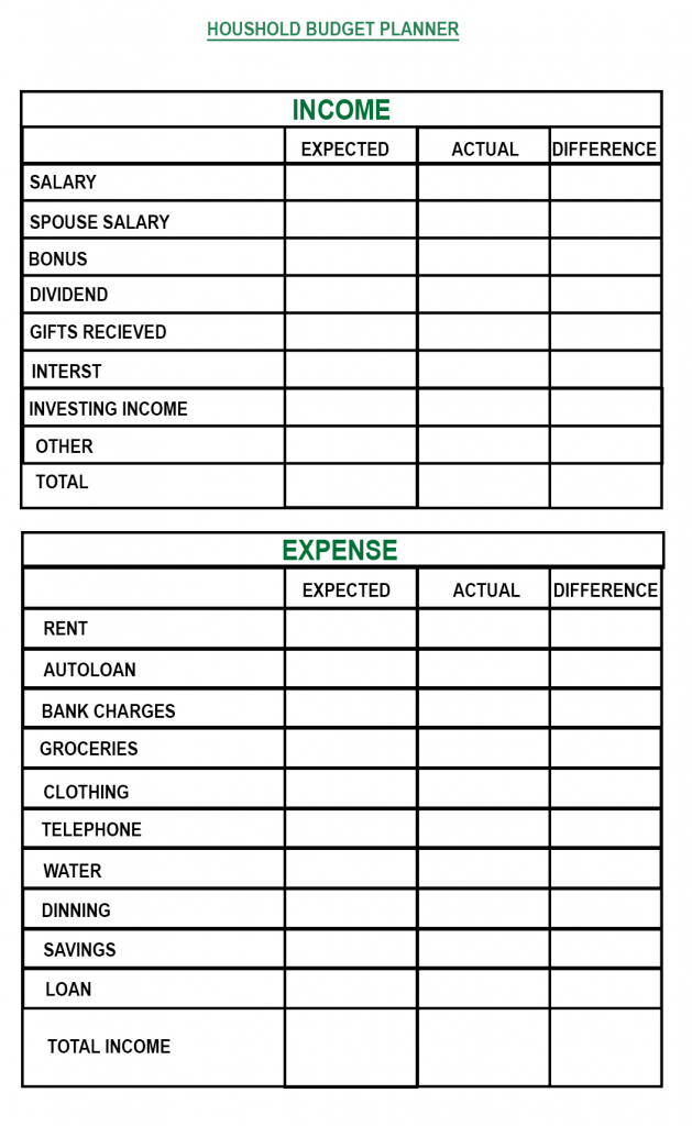 Free Printable Budget Planner Template Printable Templates