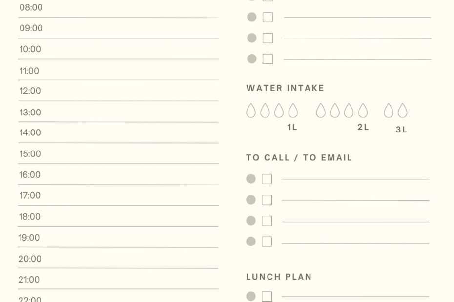 Free Printable Daily Planner Template Printable Forms Free Online