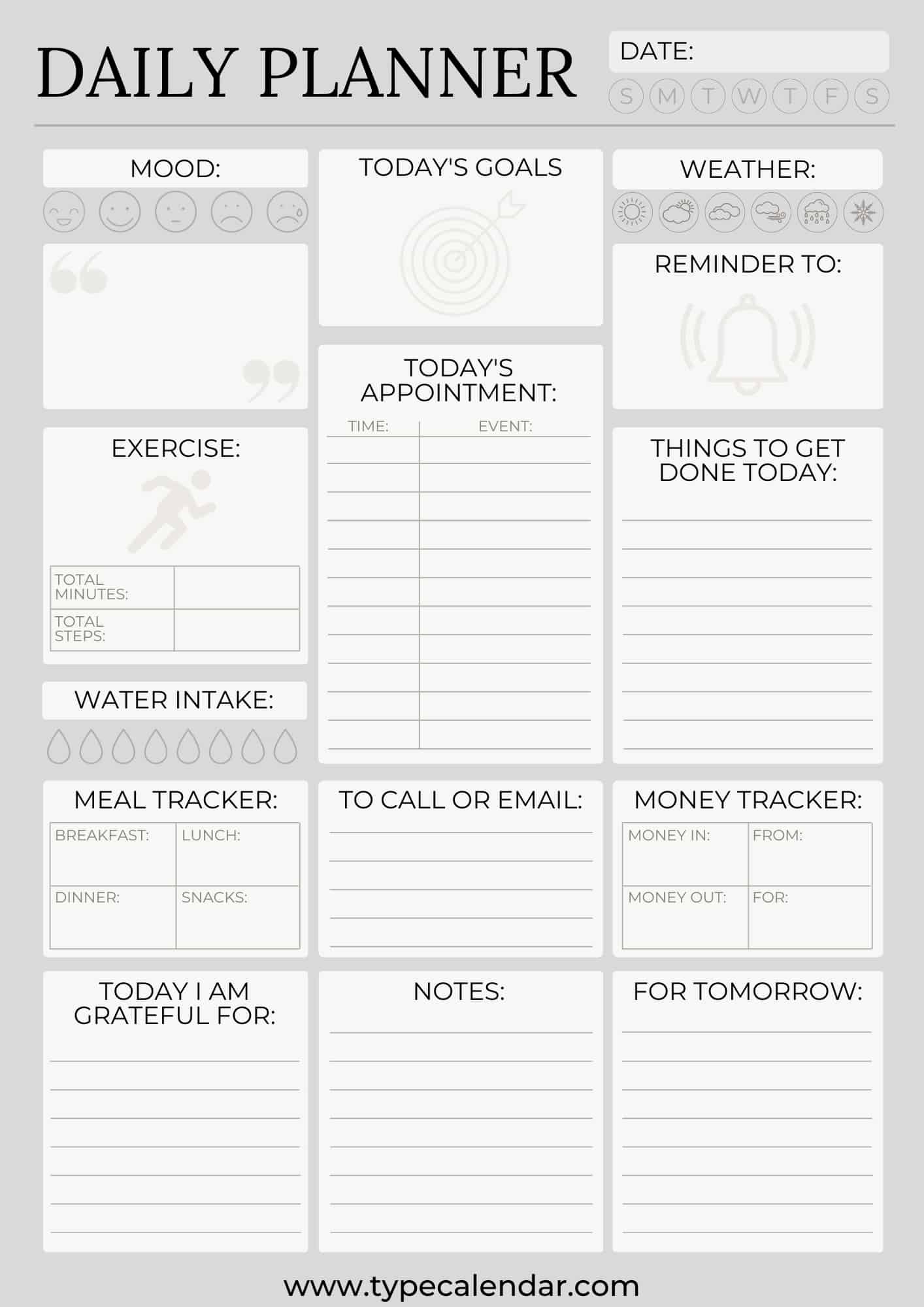 Free Printable Daily Planner Templates PDF Format DIY 58 OFF