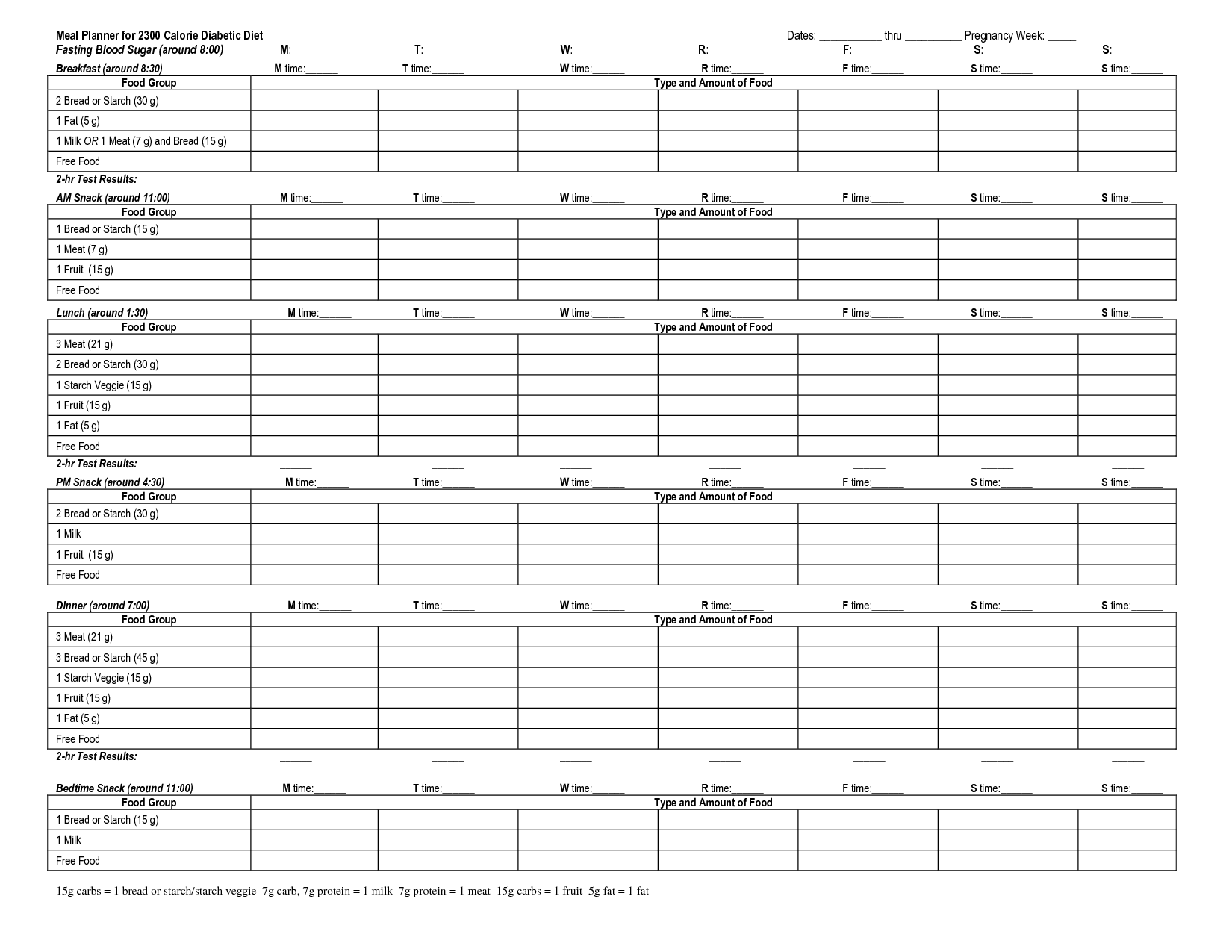 Free Printable Diabetic Meal Planner Diabetic Diet Plan