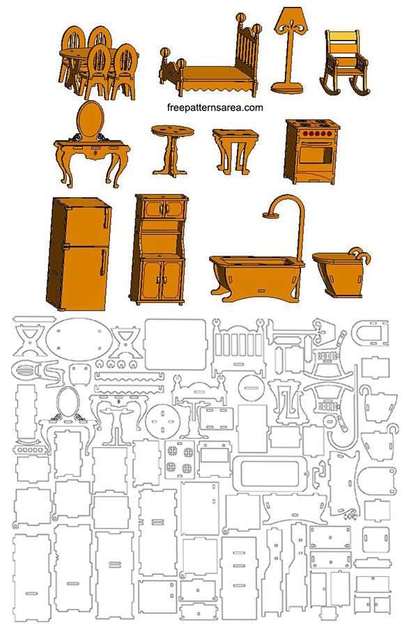 Free Printable Dollhouse Furniture Plans Image To U