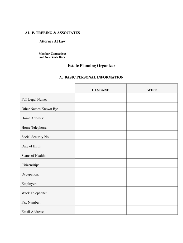 Free Printable Estate Planning Forms Printable Forms Free Online