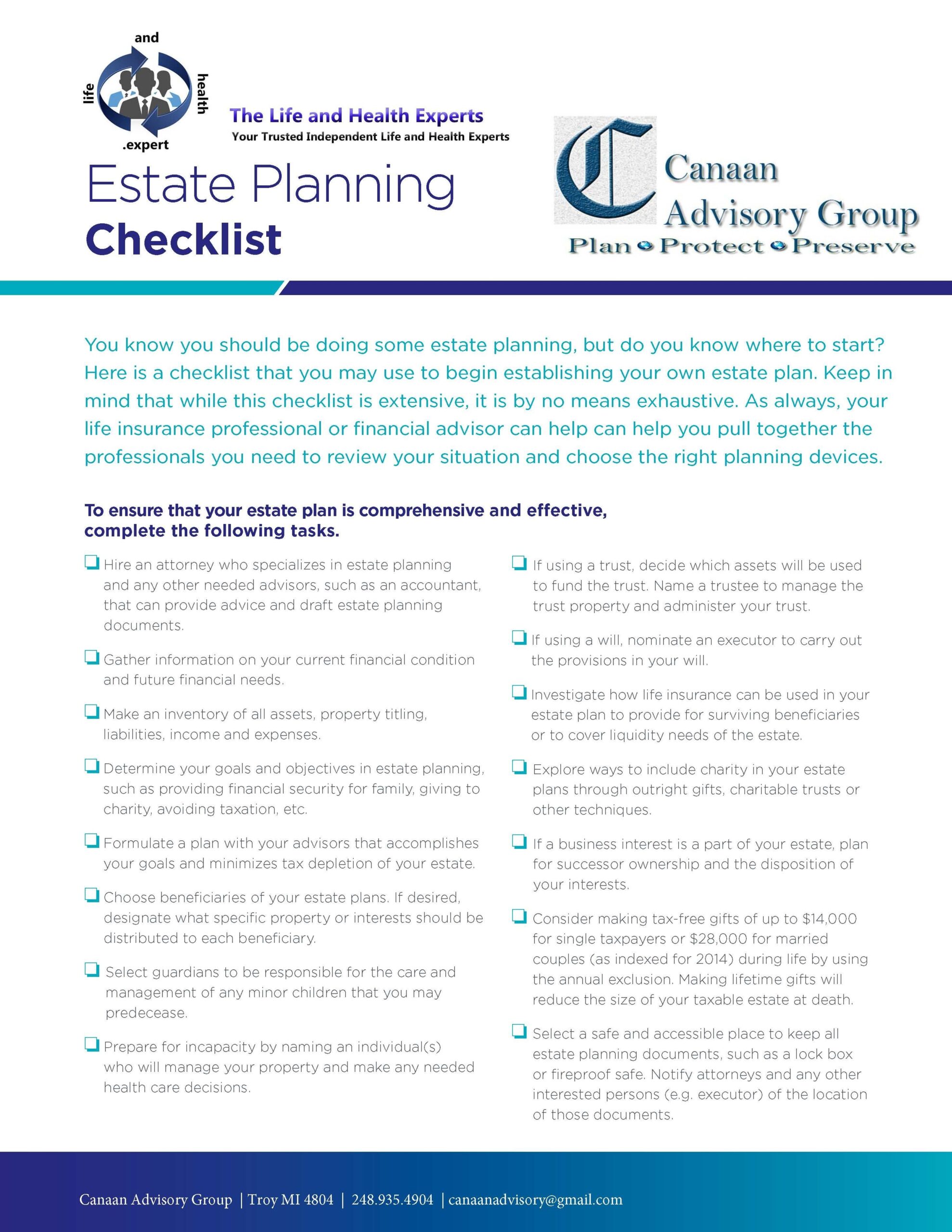 Free Printable Estate Planning Forms