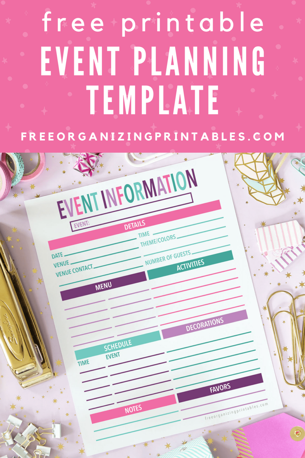 Free Printable Event Planning Template