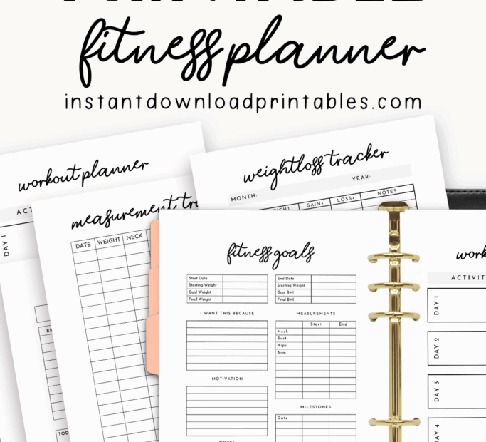 Free Printable Fitness Planner Pdf Fillable Form 2023