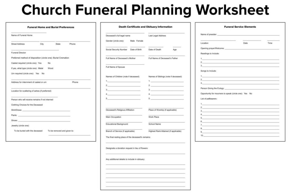 Free Printable Funeral Planning Checklist Free Printable Templates