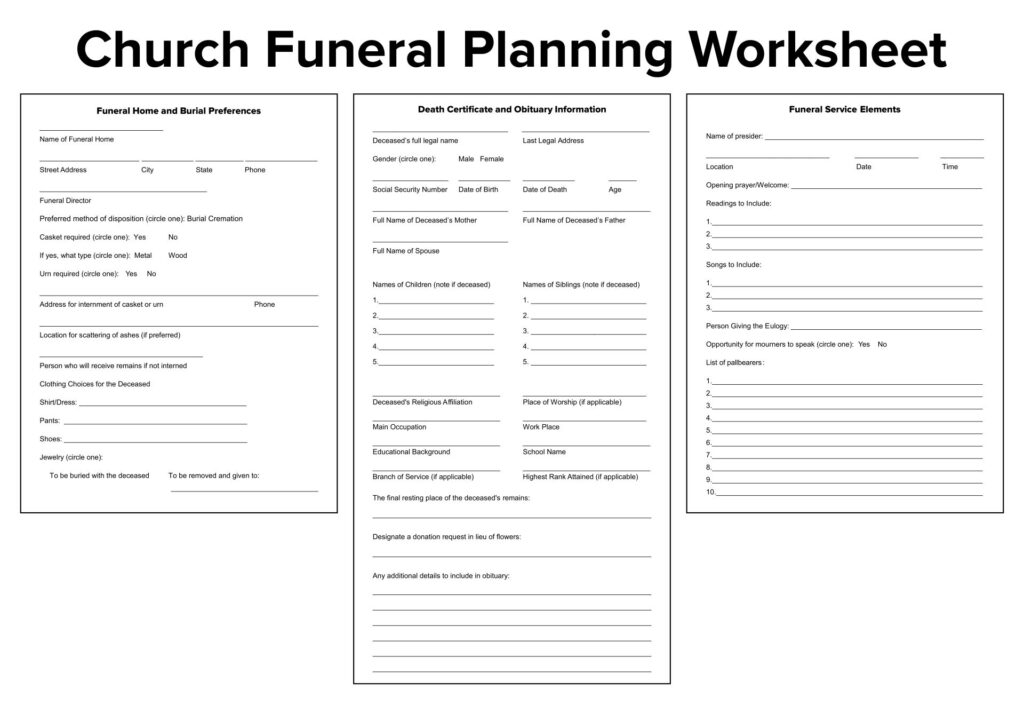 Free Printable Funeral Planning Checklist Printable T Vrogue co