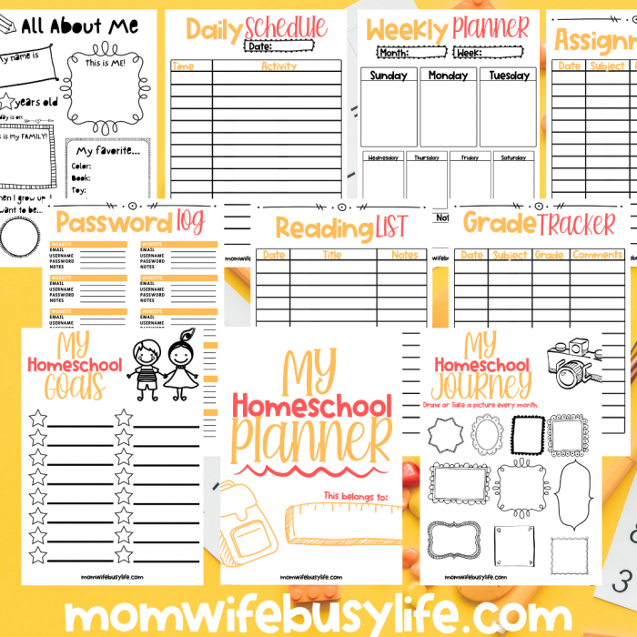 Free Printable Homeschool Planner Sets Mom Wife Busy Life 