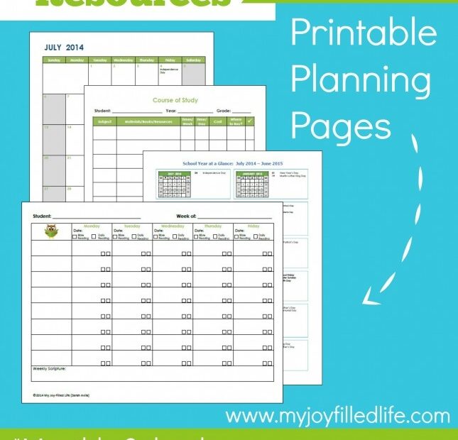 FREE Printable Homeschool Planning Pages