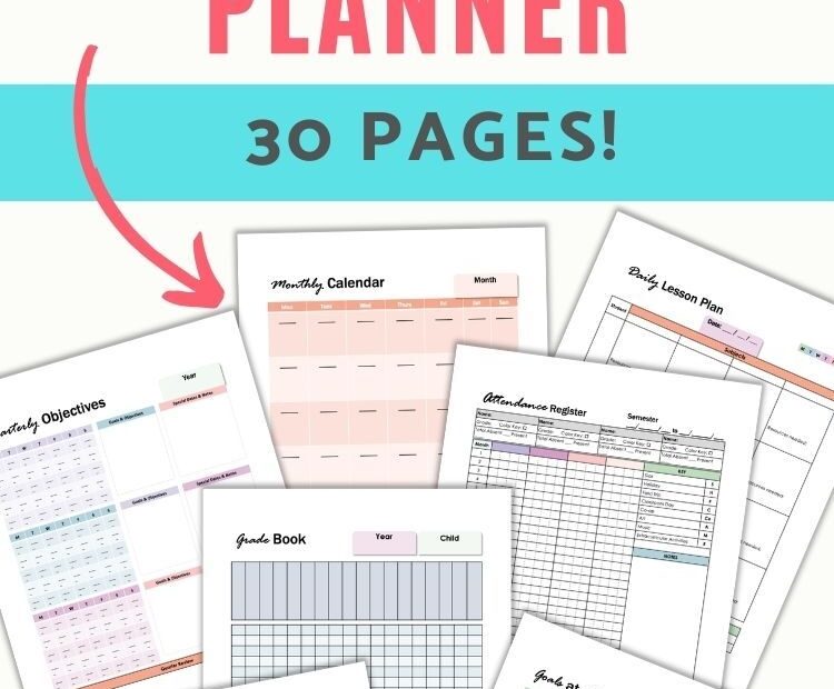 Free Printable Homeschool Teacher Planner