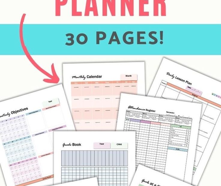 Free Printable Homeschool Teacher Planner
