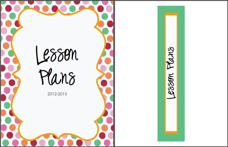 Free Printable Lesson Plan Cover Page Printable Lesson Plans