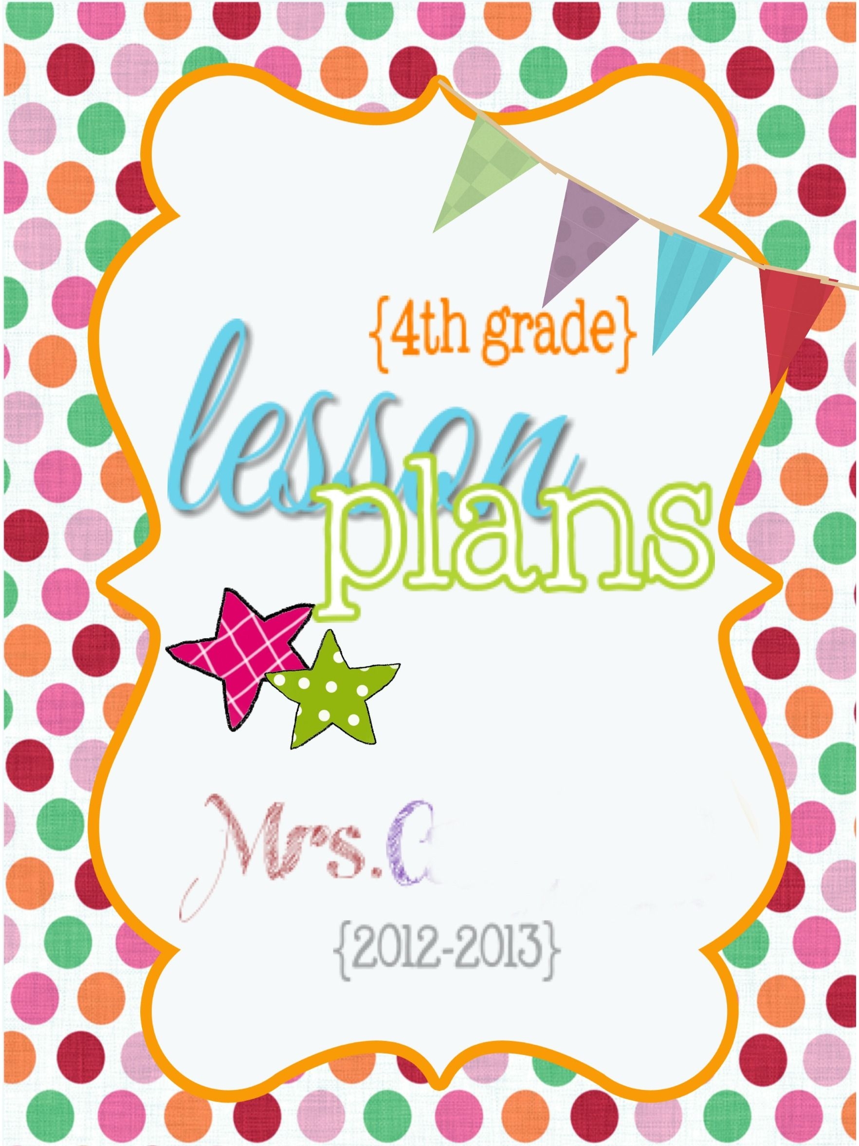 Free Printable Lesson Plan Cover Page Printable Lesson Plans