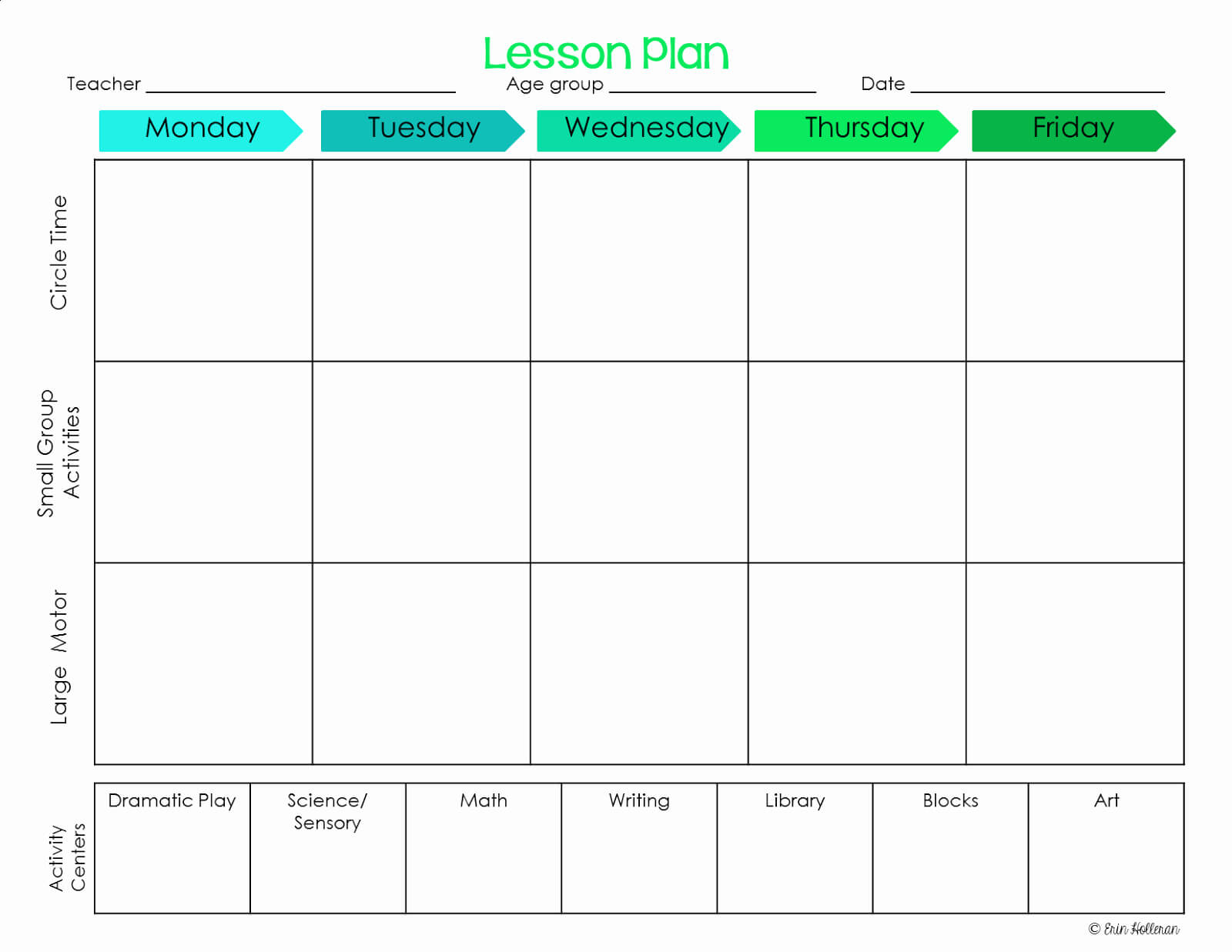 Free Printable Lesson Plan Forms Printable Forms Free Online