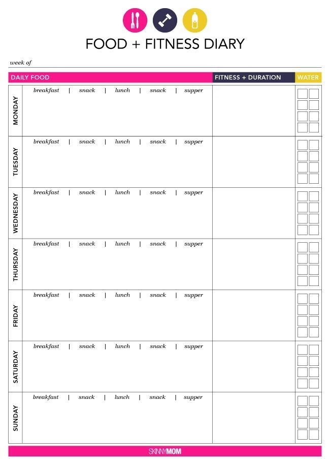 Free Printable Meal And Exercise Planner Rolfdiy