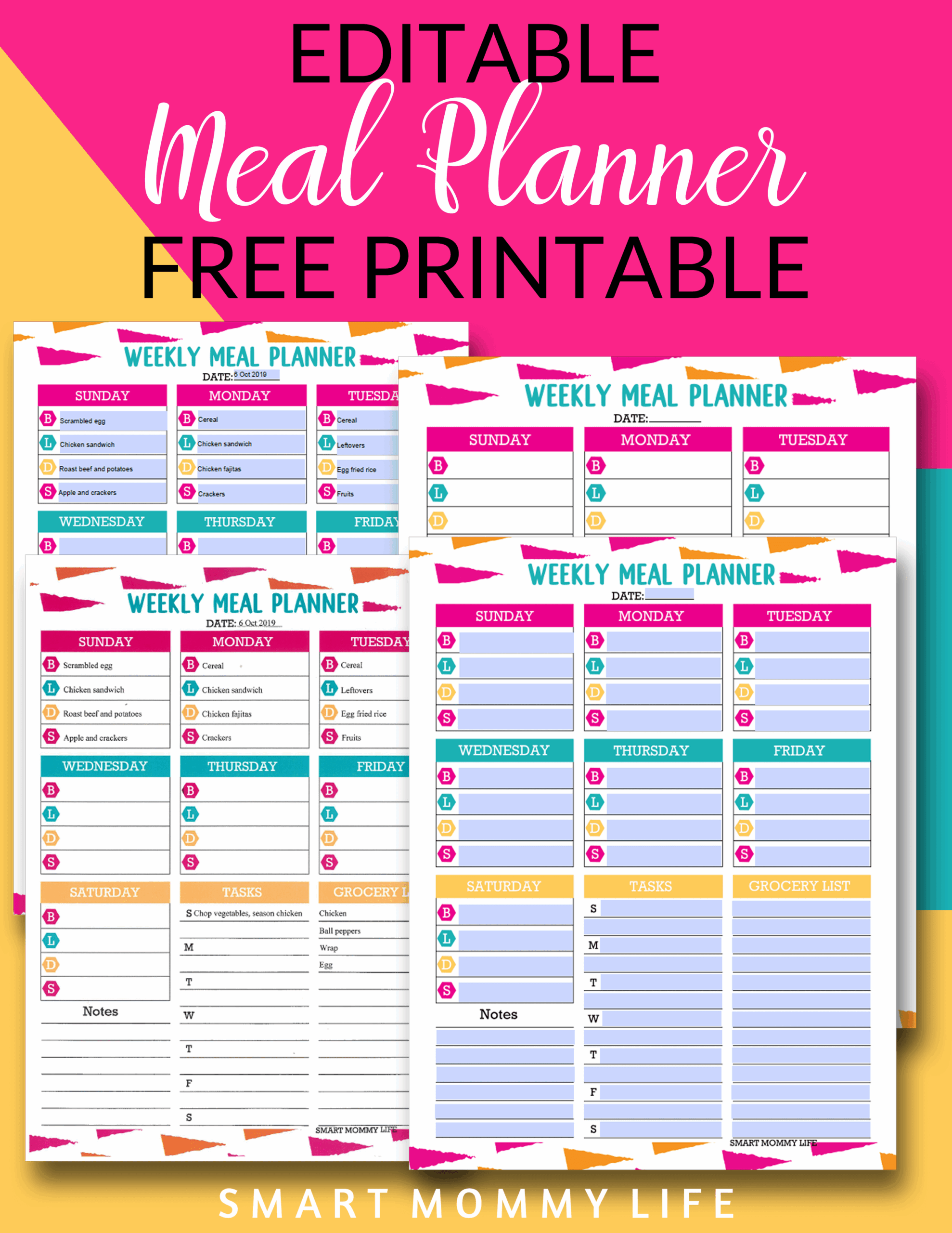 Free Printable Meal Planner Template